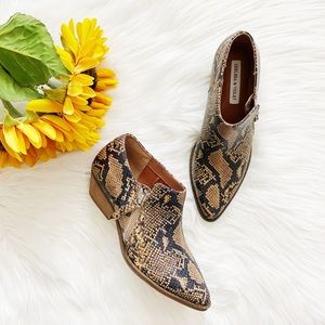 Chelsea & Violet Ava Snake Print Ankle Booties